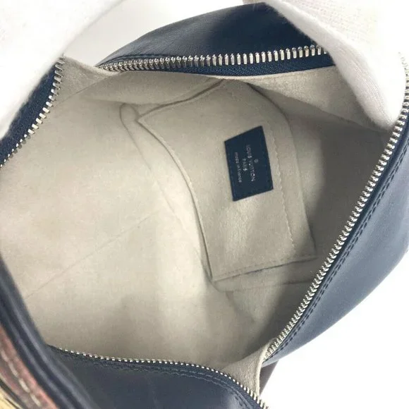 Authentic LOUIS VUITTON M52350 Trompe l'oeil Chain 2WAY Hand Bag Leather Black/B - Picture 6 of 16